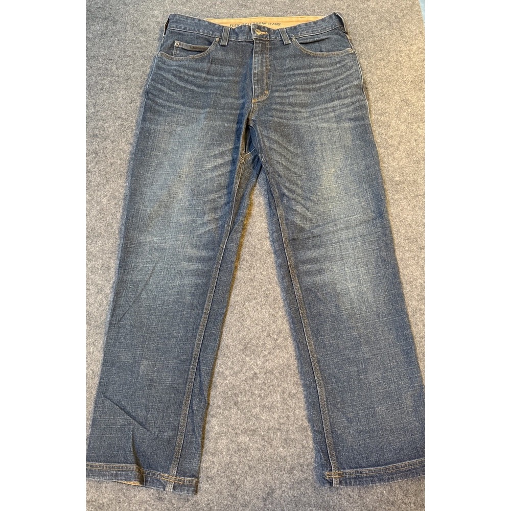 Duluth Trading Ballroom Double Flex Jeans Mens 36x32 Blue Standard Fit